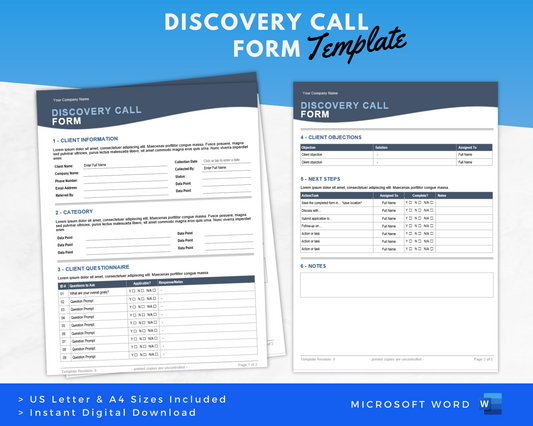 Discovery Call Template 