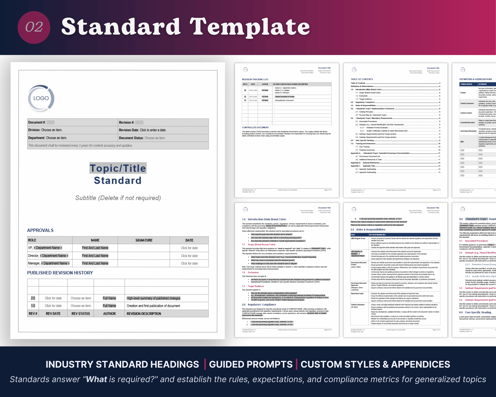 standard document template