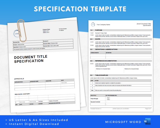 Specification Template