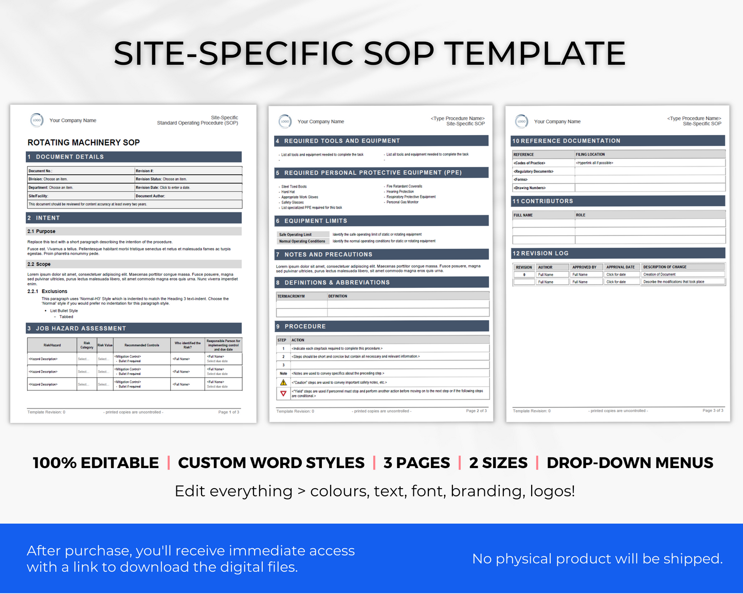 Site-Specific SOP Template