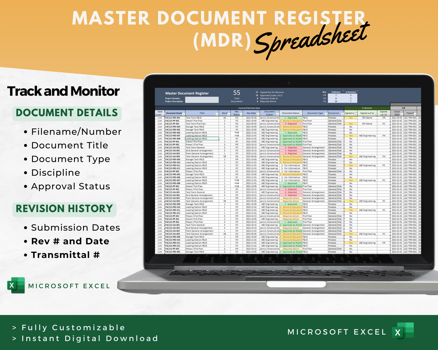 document control template excel