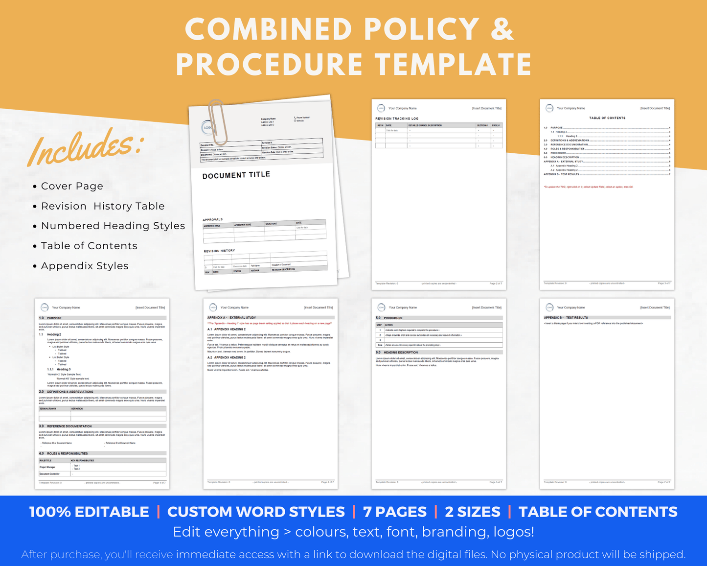 document control sop template